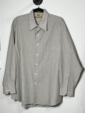Milano Uomo Men’s Multicolor Shirt Button Up Long Sleeve Pocket Size 16.5 32/33